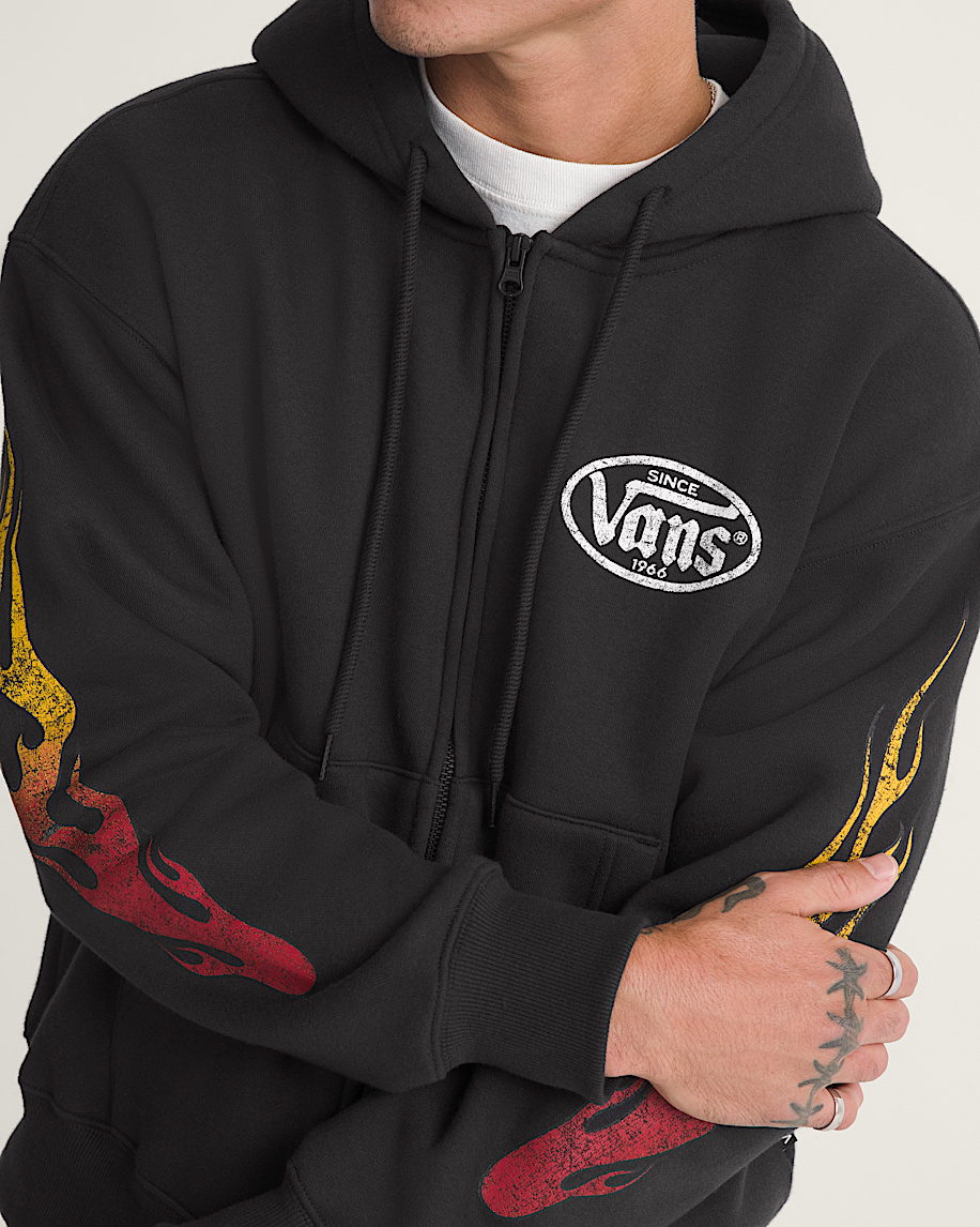Burnin Up Full Zip VANS Black ALT4