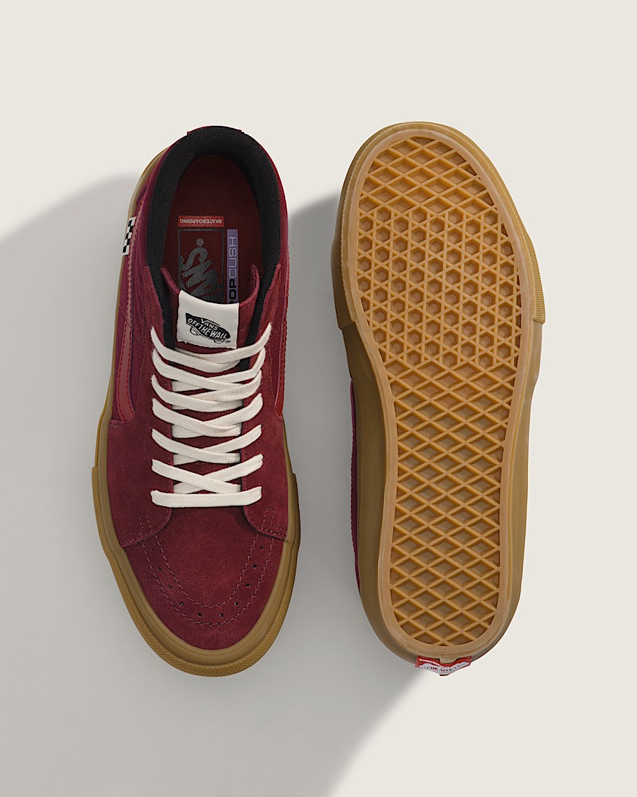 Skate Sk8Hi Shoe VANS Maroon  Gum ALT2