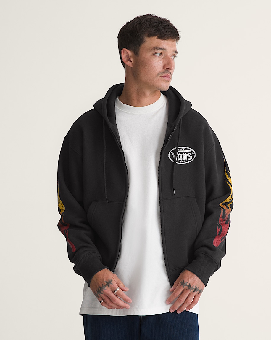 Burnin Up Full Zip VANS Black ALT2