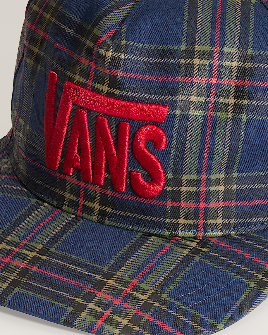 Stretch Logo Snapback Hat VANS Dress Blues  Racing Red ALT2