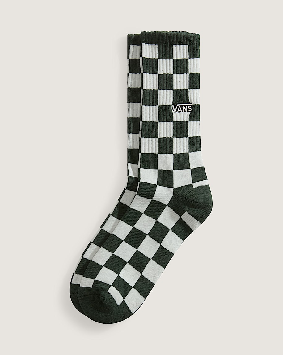 Checkerboard Crew Socks VANS Oil Green HERO