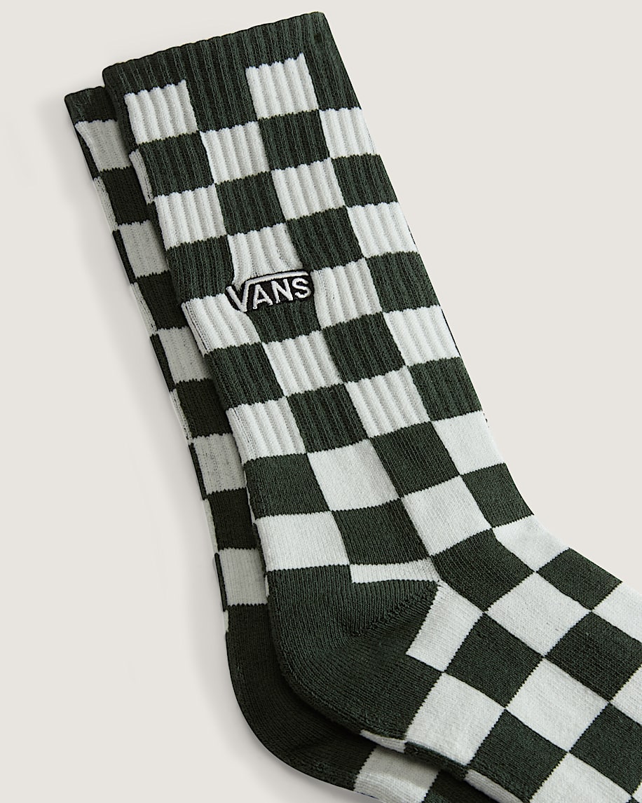Checkerboard Crew Socks VANS Oil Green ALT2