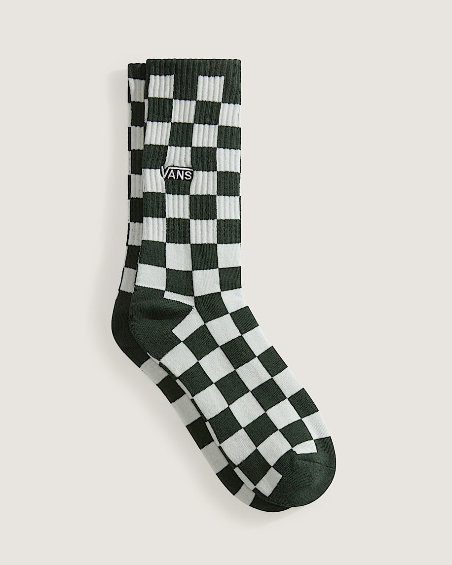 Checkerboard Crew Socks VANS Oil Green ALT1