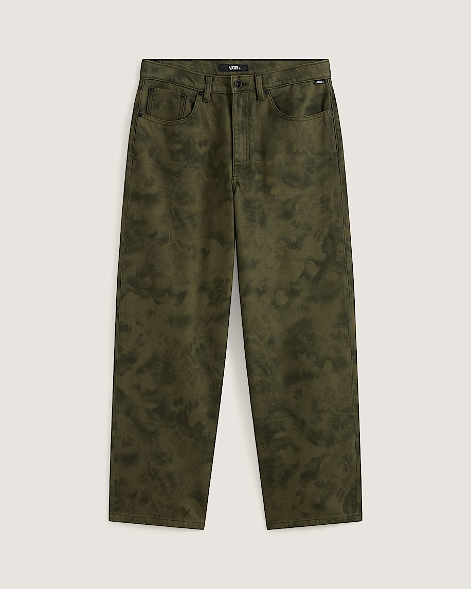 Check5 Baggy Printed Denim Pant VANS Mossy Olive Green  Obsidian Fern Green HERO