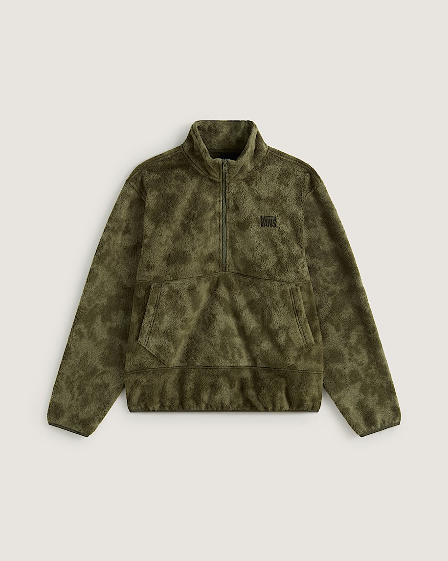 Shepard HalfZip Polar Fleece VANS Mossy Olive Green  Obsidian Fern Green HERO