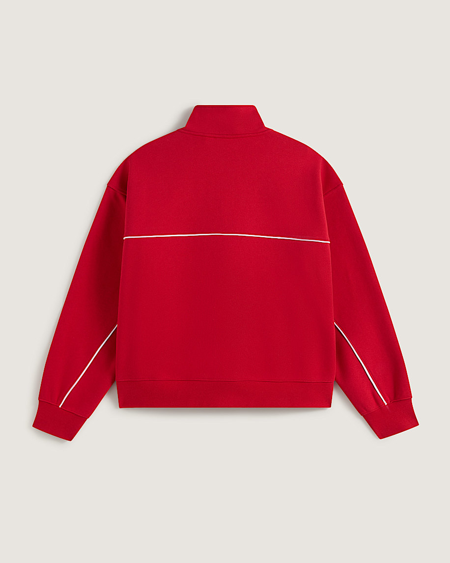 Blocked Qzip Pullover VANS Racing Red ALT1