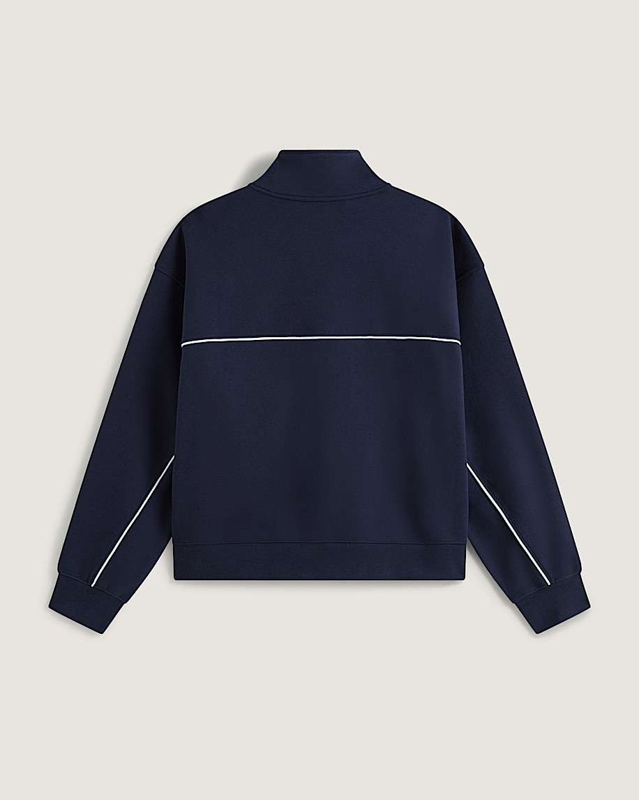 Blocked Qzip Pullover VANS Parisian Night Blue ALT1