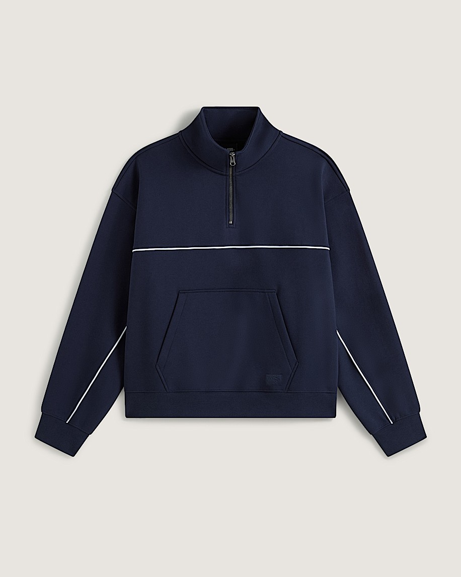 Blocked Qzip Pullover VANS Parisian Night Blue HERO