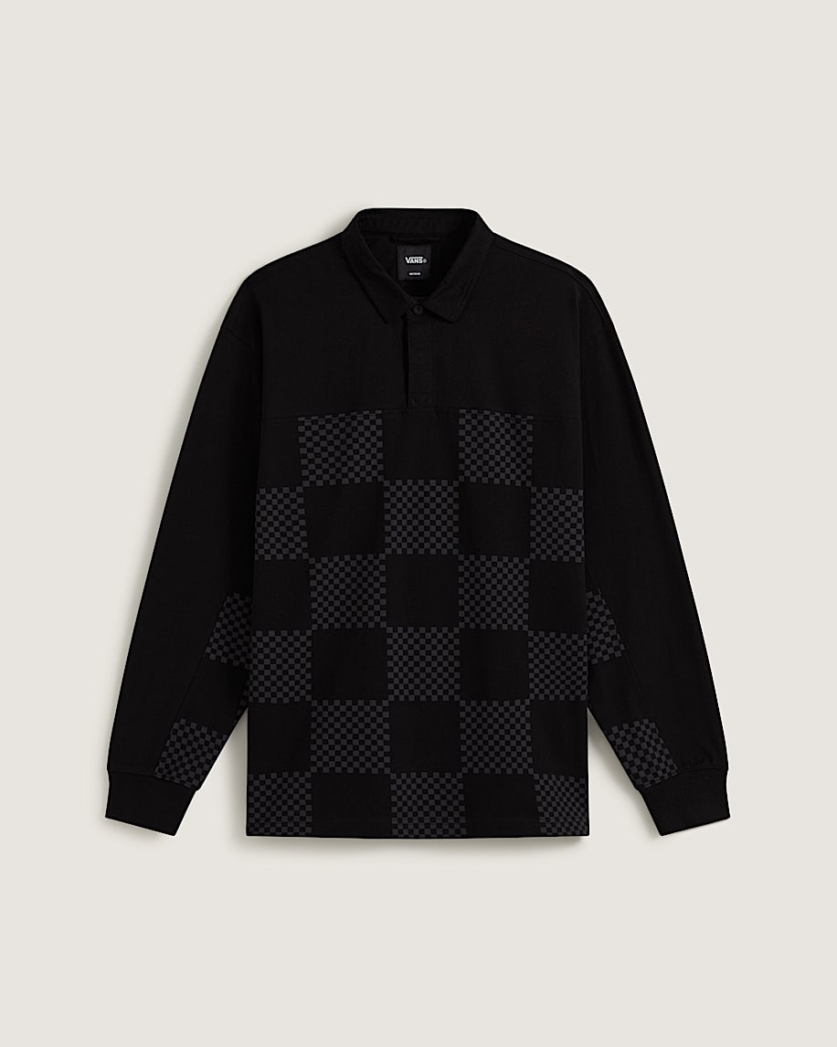 Phil Check Rugby Long Sleeve VANS Black Charcoal HERO