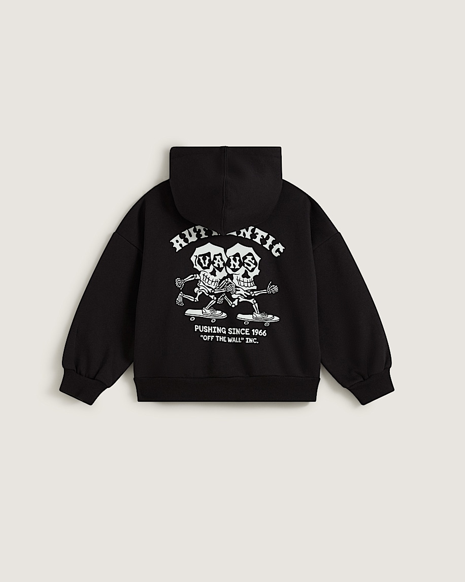 Little Kids Twin Skulls Full Zip VANS Black HERO