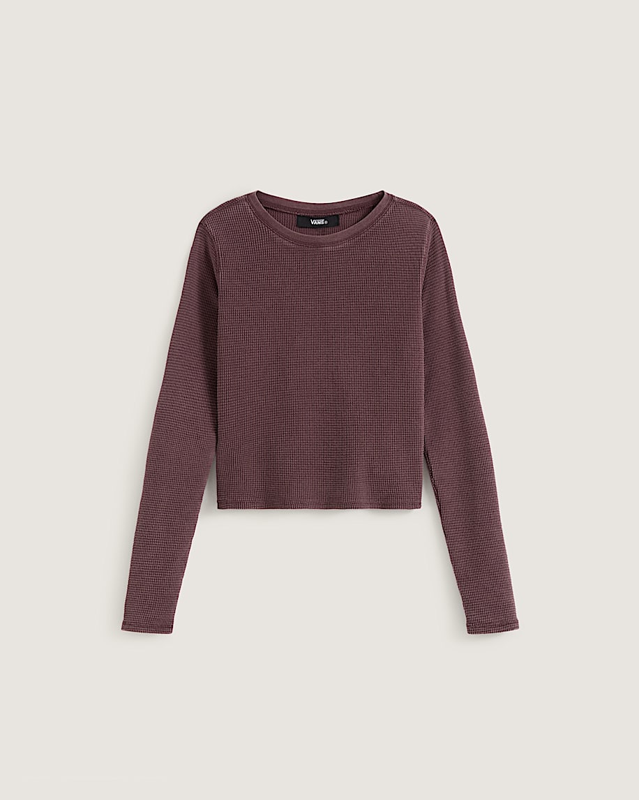 Teri Waffle Long Sleeve 20 VANS Port Brown HERO