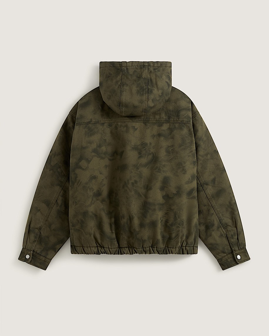 Rez Cropped Denim Jacket VANS Mossy Olive Green  Obsidian Fern Green ALT1
