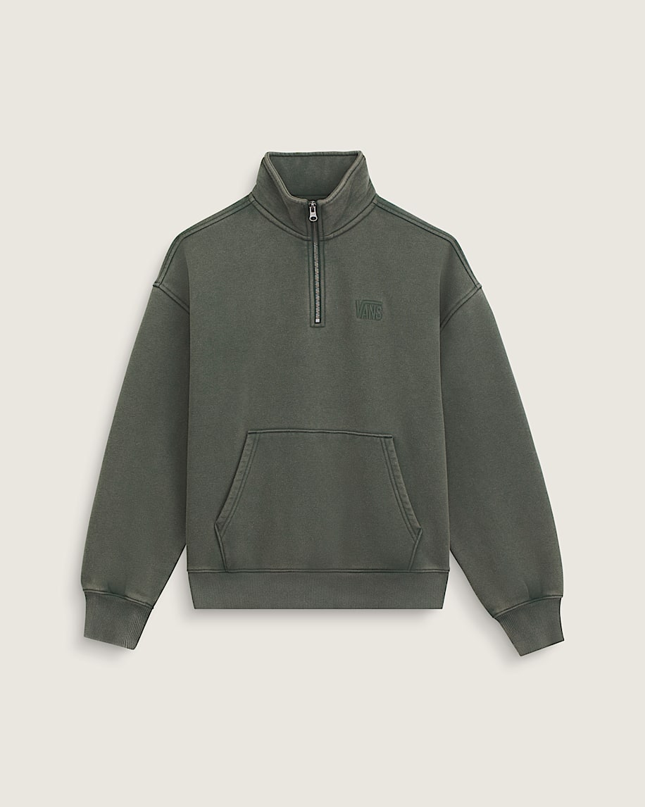 Funnel Neck Sweatshirt VANS Oil Green HERO
