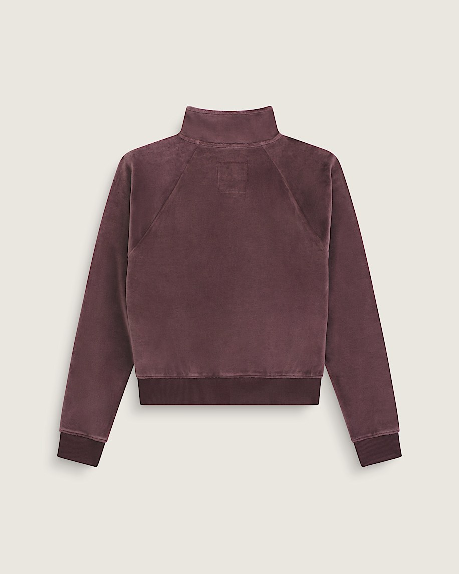 Nikita Velour Track Jacket VANS Port Brown ALT1