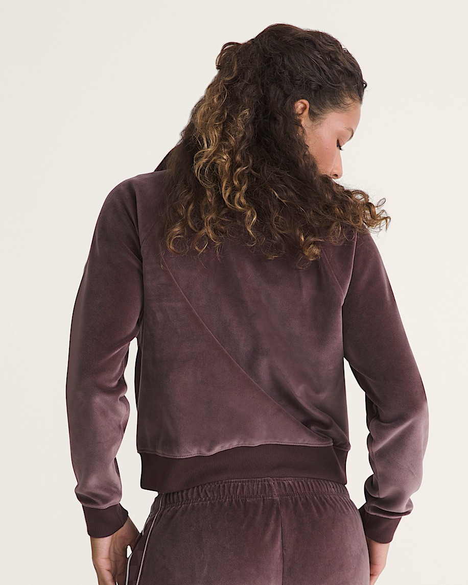 Nikita Velour Track Jacket VANS Port Brown ALT3