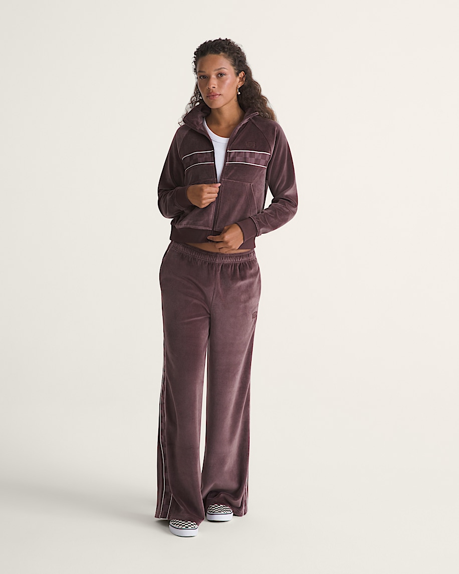 Nikita Velour Track Jacket VANS Port Brown ALT4