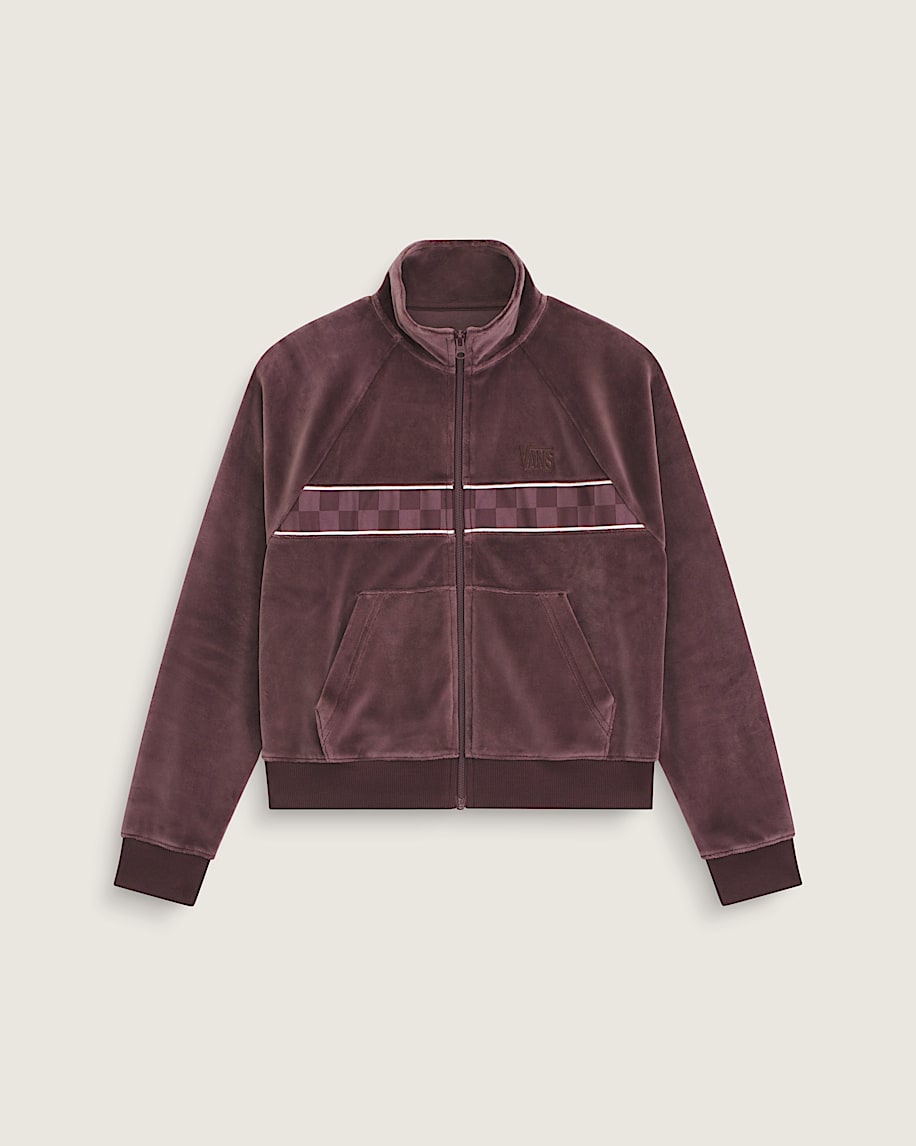Nikita Velour Track Jacket VANS Port Brown HERO