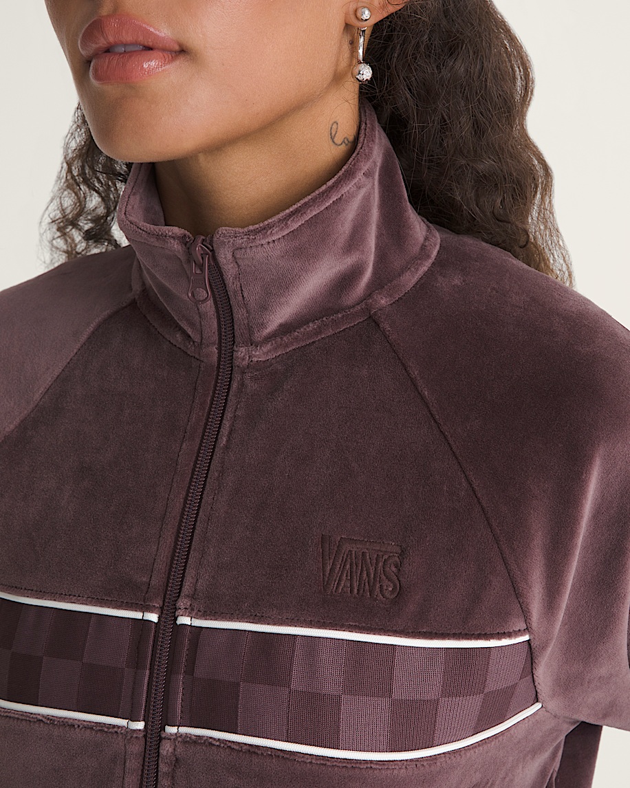 Nikita Velour Track Jacket VANS Port Brown ALT5