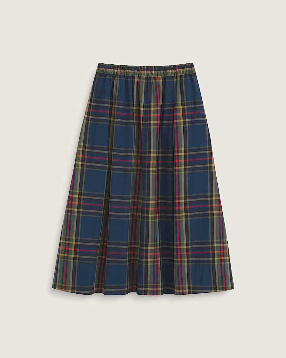 Francesca Full Skirt VANS Plaid Dress Blues ALT2