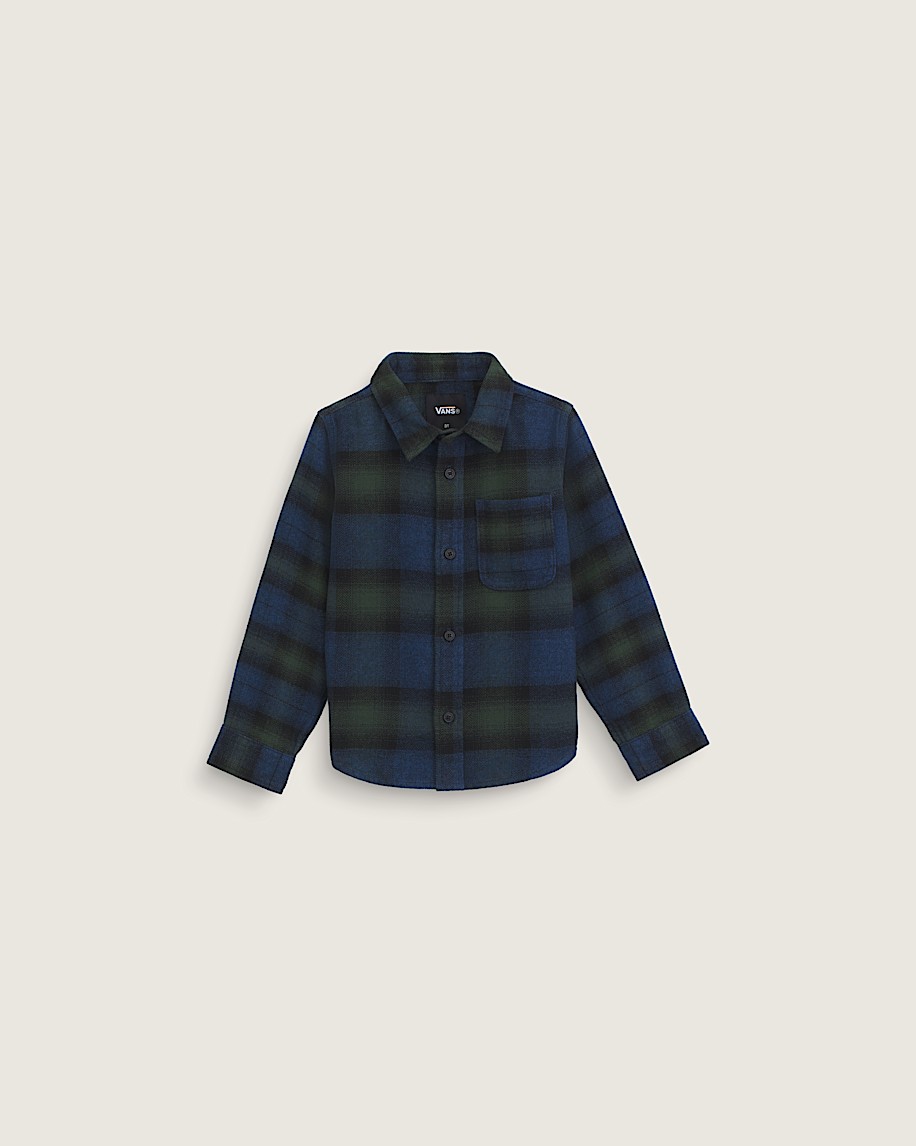 Little Kids Lawson Mixed Plaid Flannel Shirt VANS Dress Blues HERO