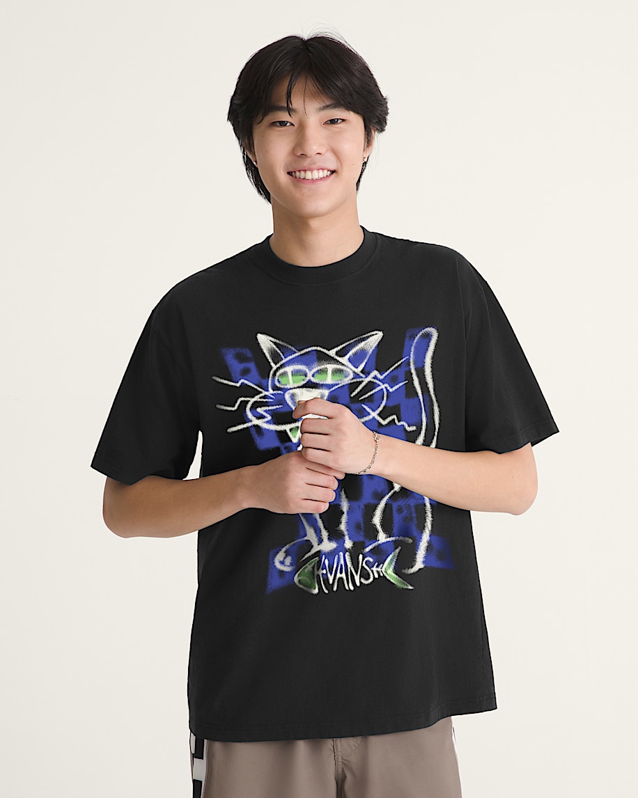 Funky Big Cat Short Sleeve Tee VANS Black ALT2