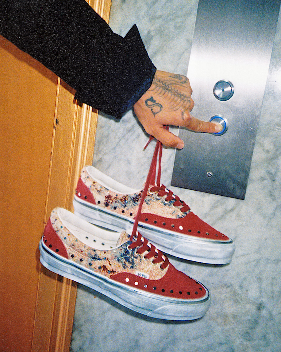 Premium Era Shoe VANS Floral Rivets Bordeaux Red ALT6