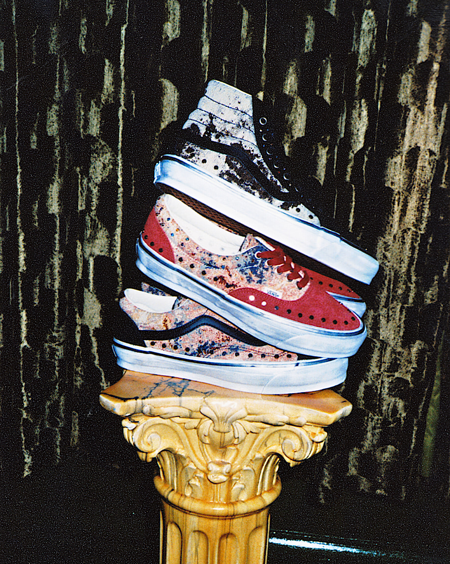 Premium Era Shoe VANS Floral Rivets Bordeaux Red ALT7