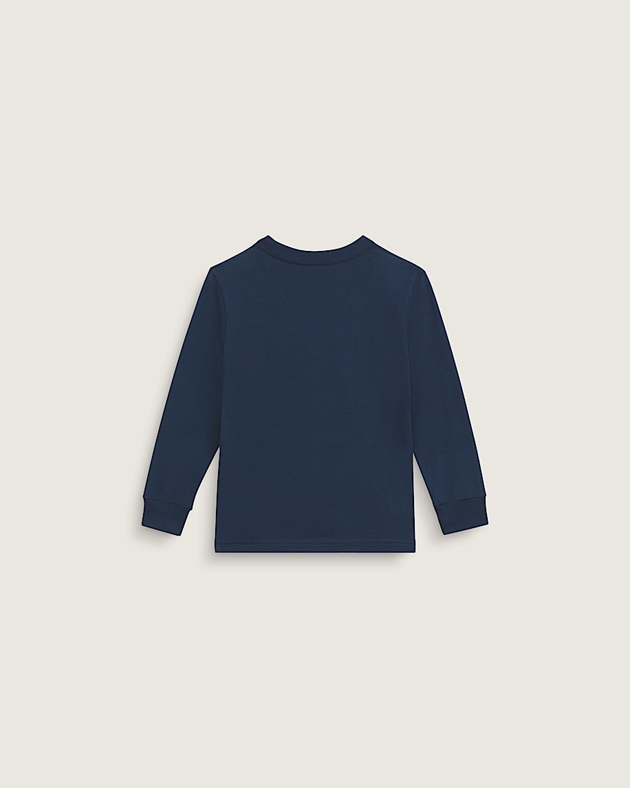 Little Kids Yeti Party Long Sleeve Tee VANS Dress Blues ALT1
