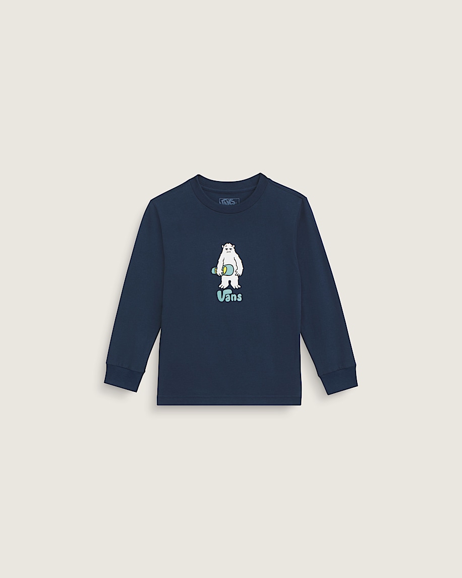 Little Kids Yeti Party Long Sleeve Tee VANS Dress Blues HERO