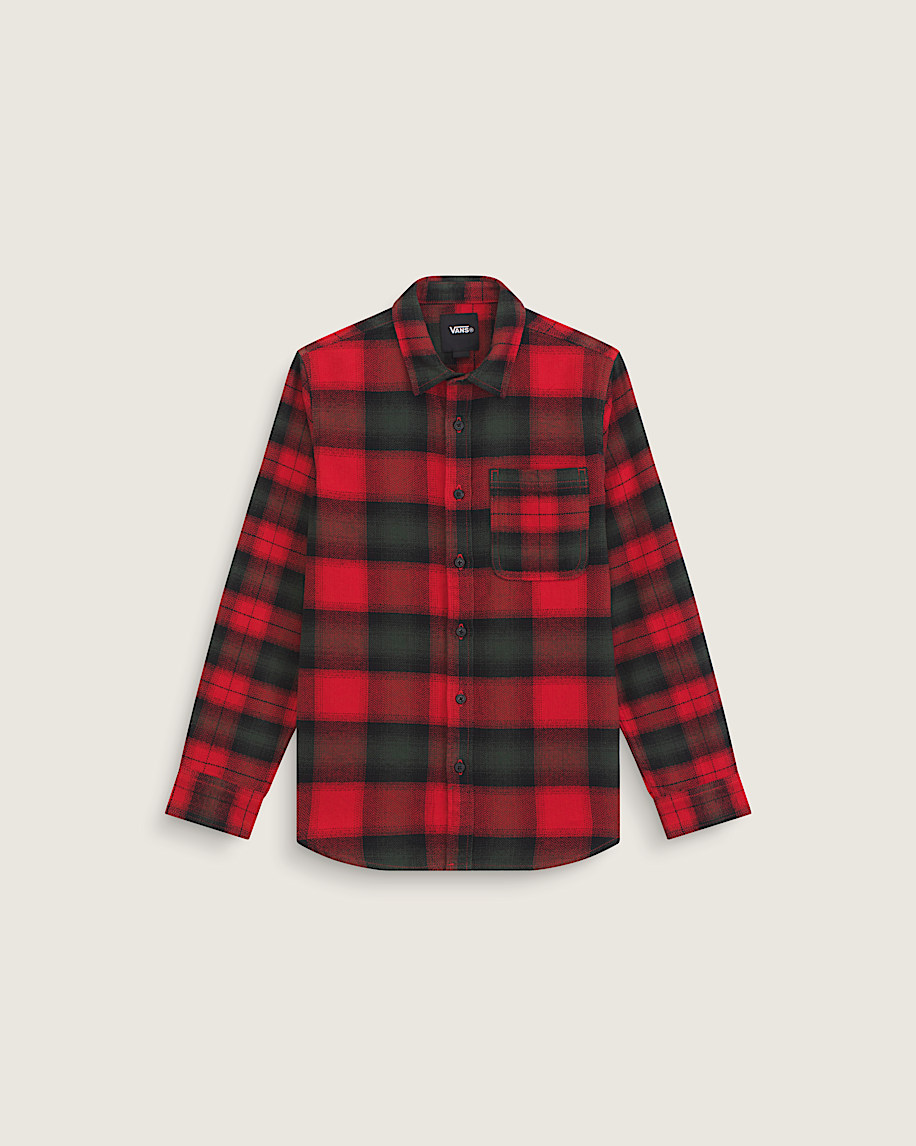 Kids Lawson Plaid Workwear Flannel Shirt VANS Racing Red HERO