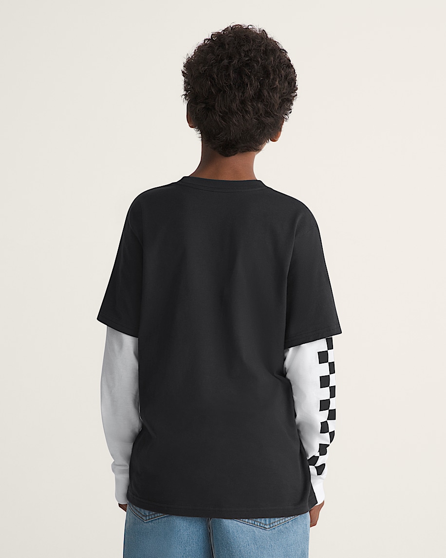 Kids Tilted Twofer Long Sleeve Tee VANS Black ALT3