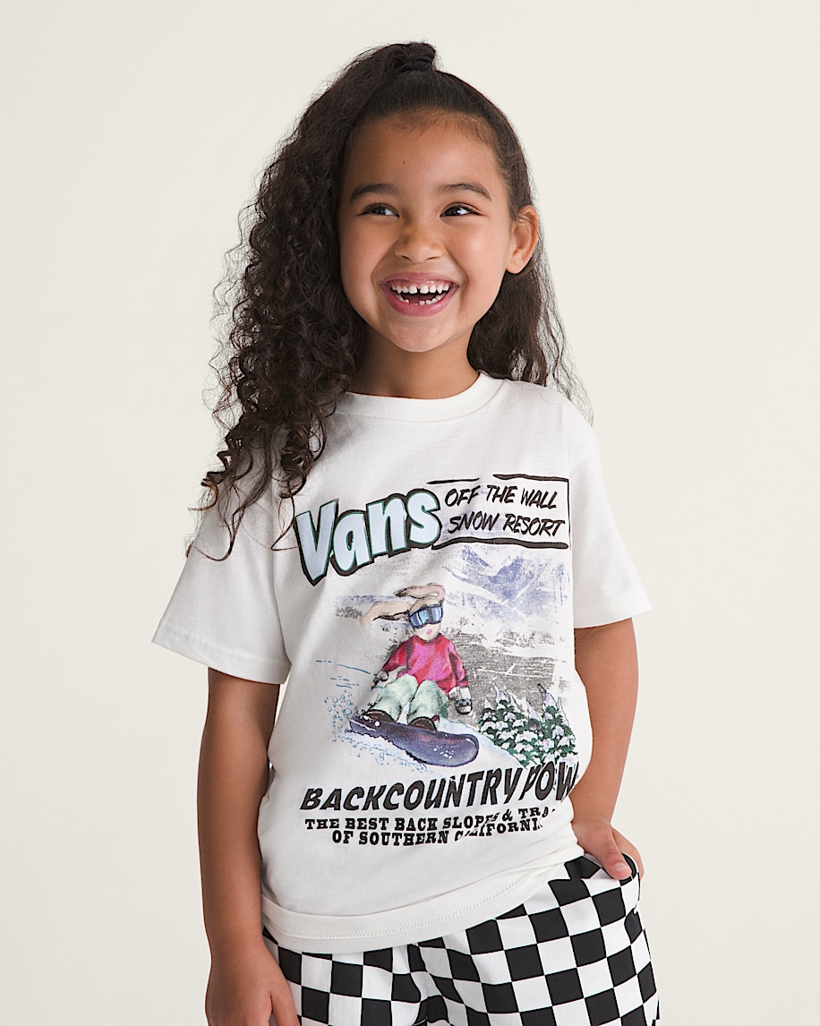 Little Kids Slope Bunny Short Sleeve Tee VANS Marshmallow White ALT2