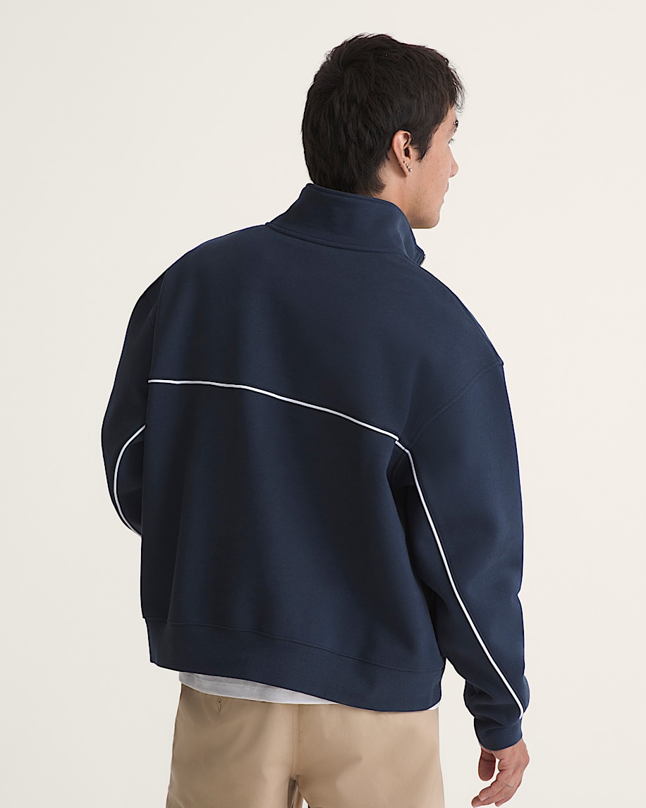 Blocked Qzip Pullover VANS Parisian Night Blue ALT3