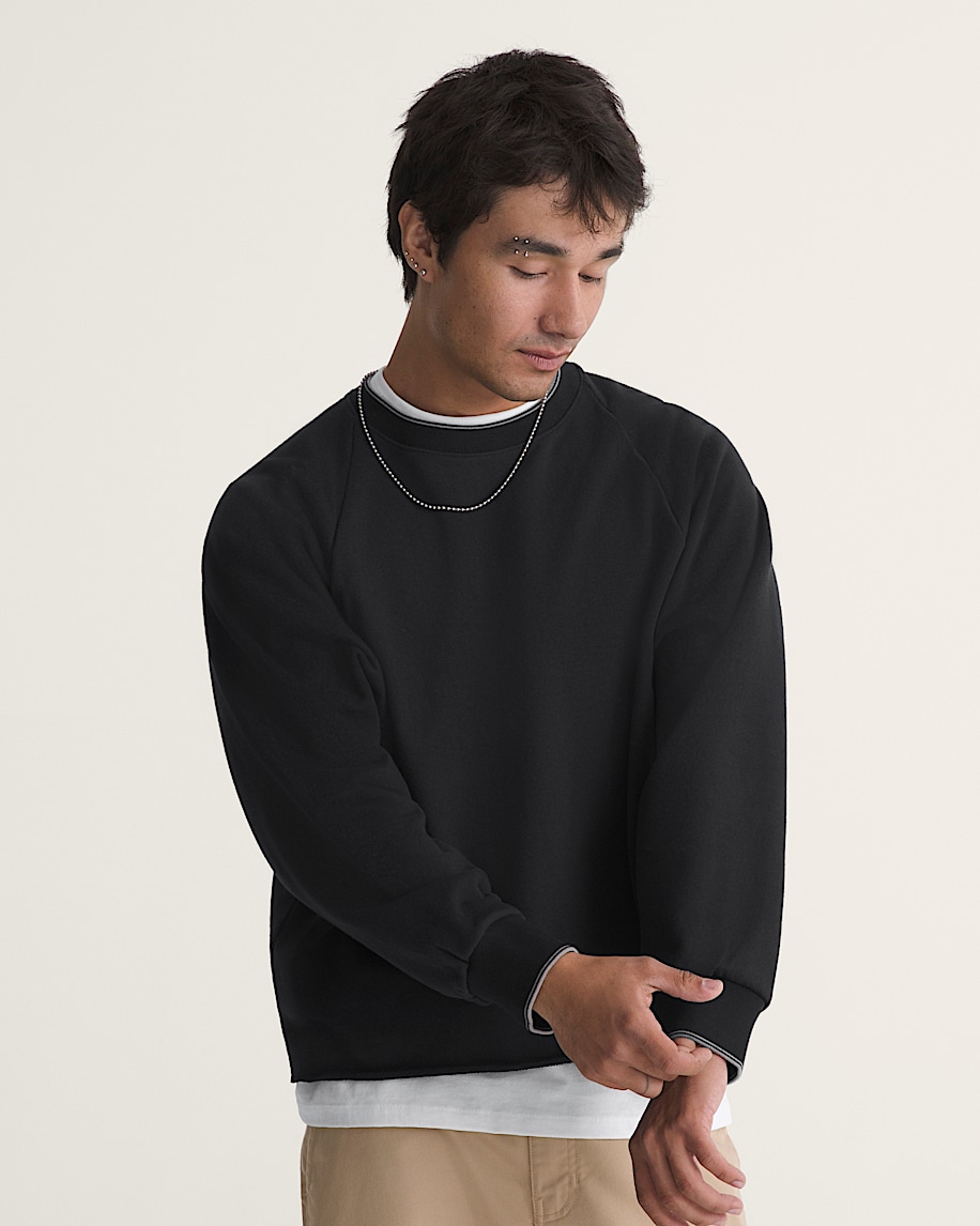 Tilt Rolled Hem Crew Fleece VANS Black ALT2