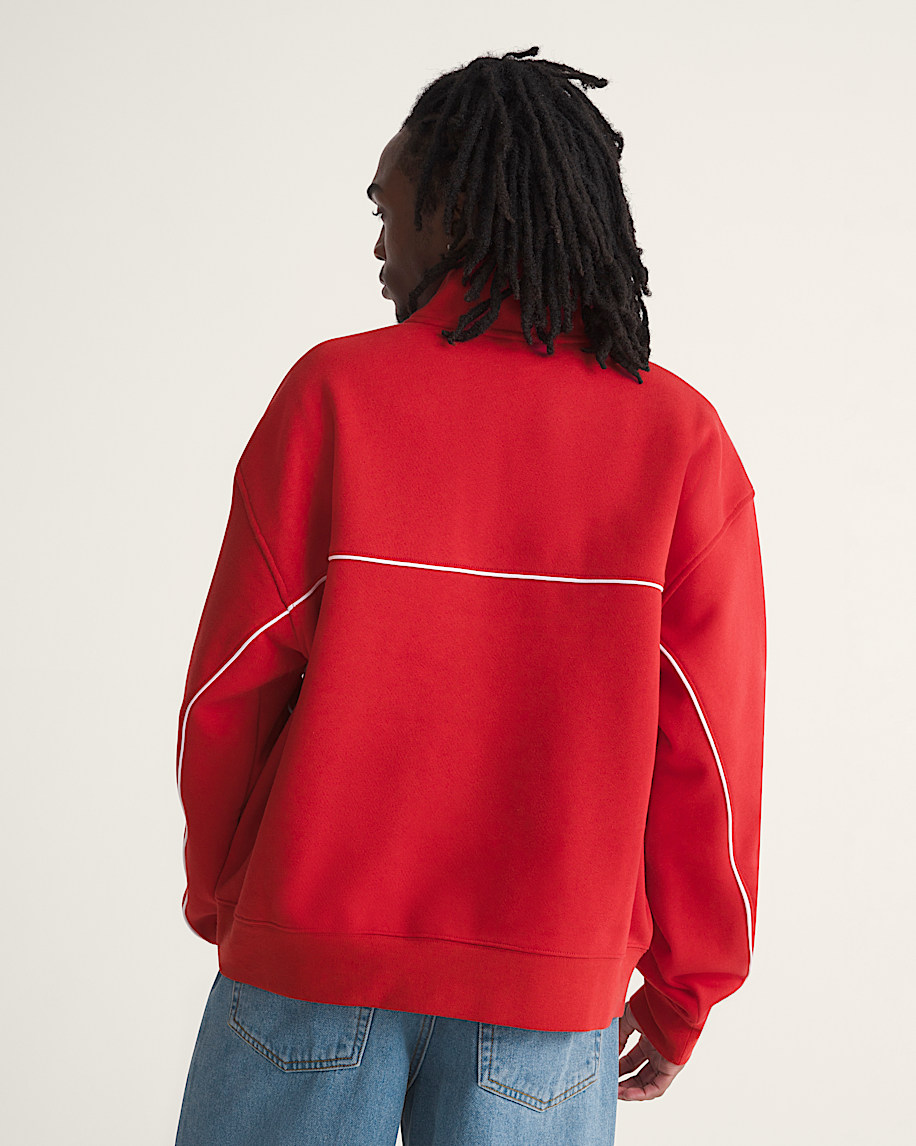 Blocked Qzip Pullover VANS Racing Red ALT3