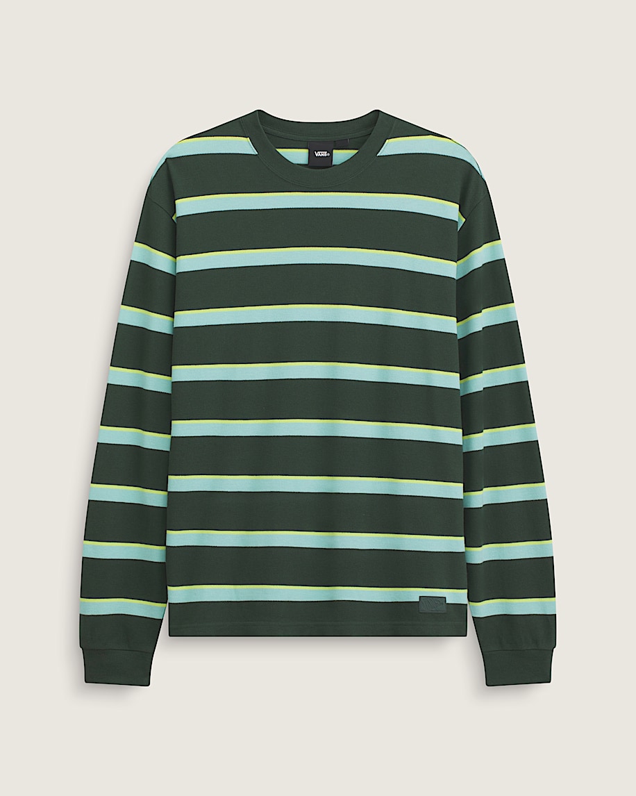 Vorlop Stripe Long Sleeve Knit VANS Oil Green HERO