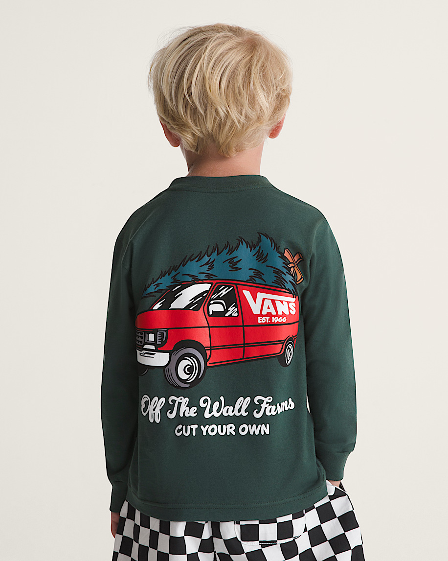 Little Kids Cut Your Own Long Sleeve Tee VANS Oil Green ALT3