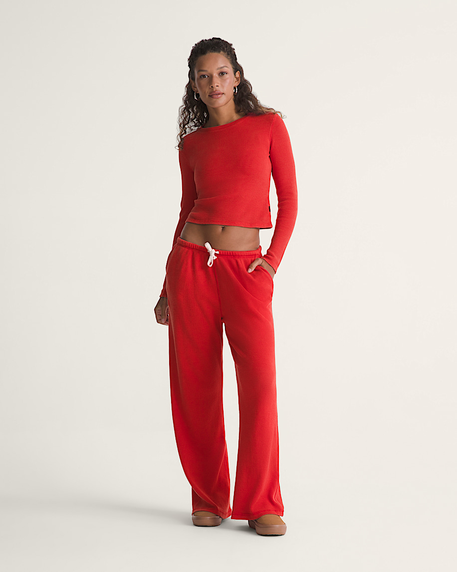 Teri Thermal Elastic Pants VANS Racing Red ALT3