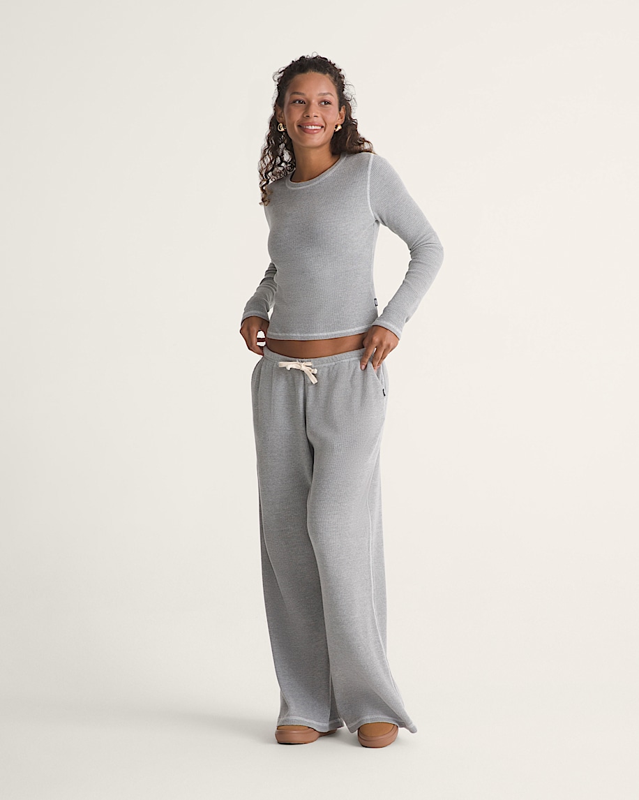 Teri Thermal Elastic Pants VANS Cement Heather Grey ALT3