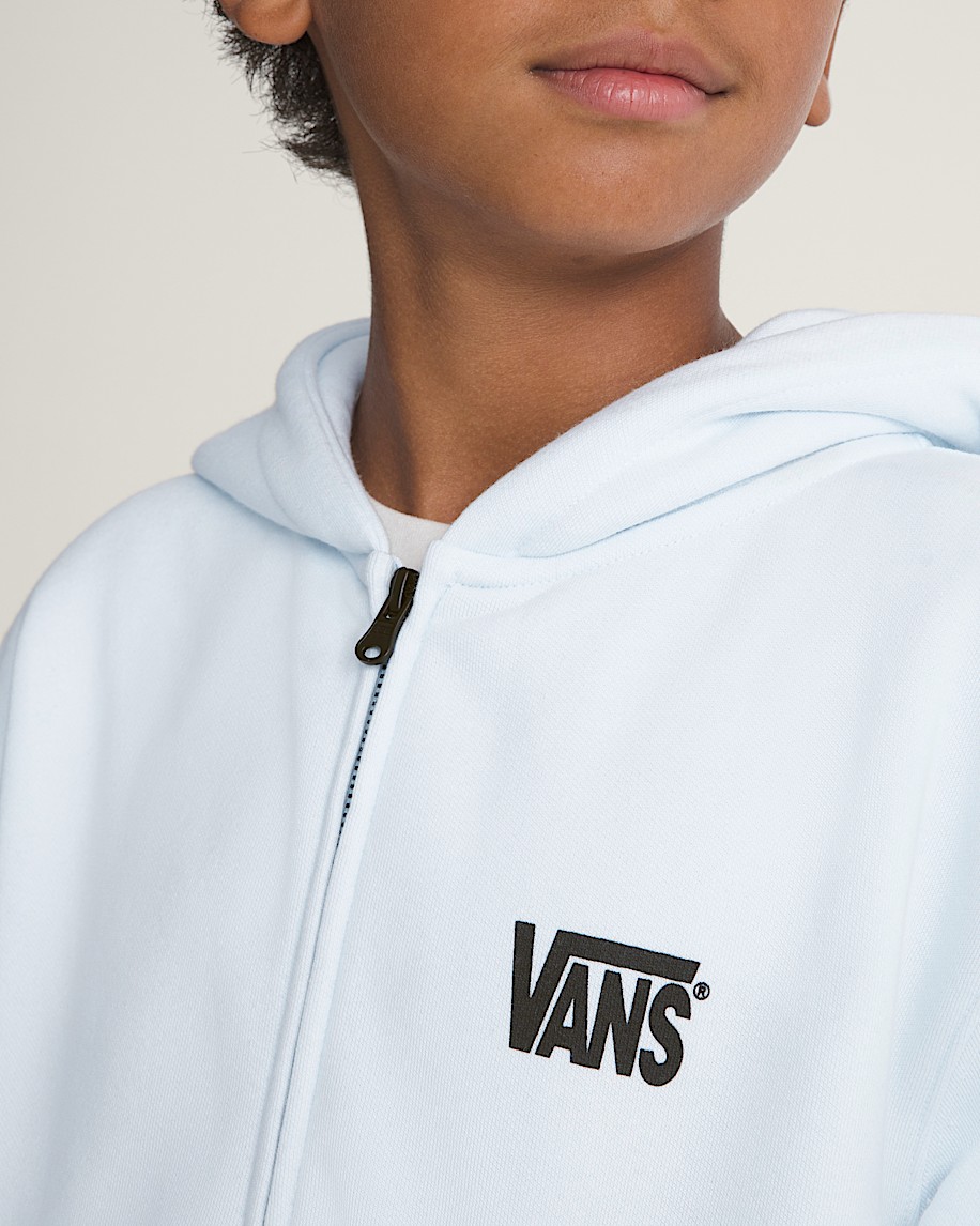 Kids Stretch Logo Full Zip VANS Water  Blue ALT4