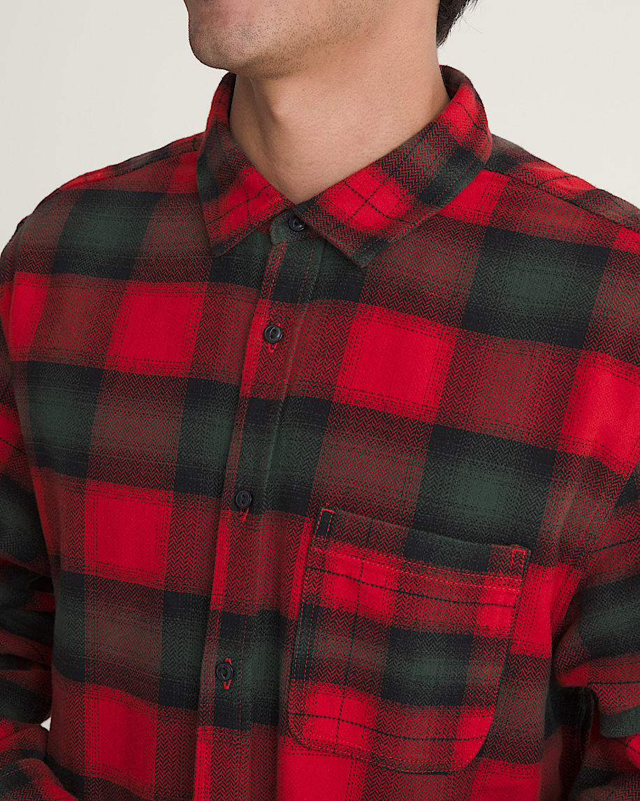 Lawson Mixed Plaid Flannel Shirt VANS Racing Red ALT4