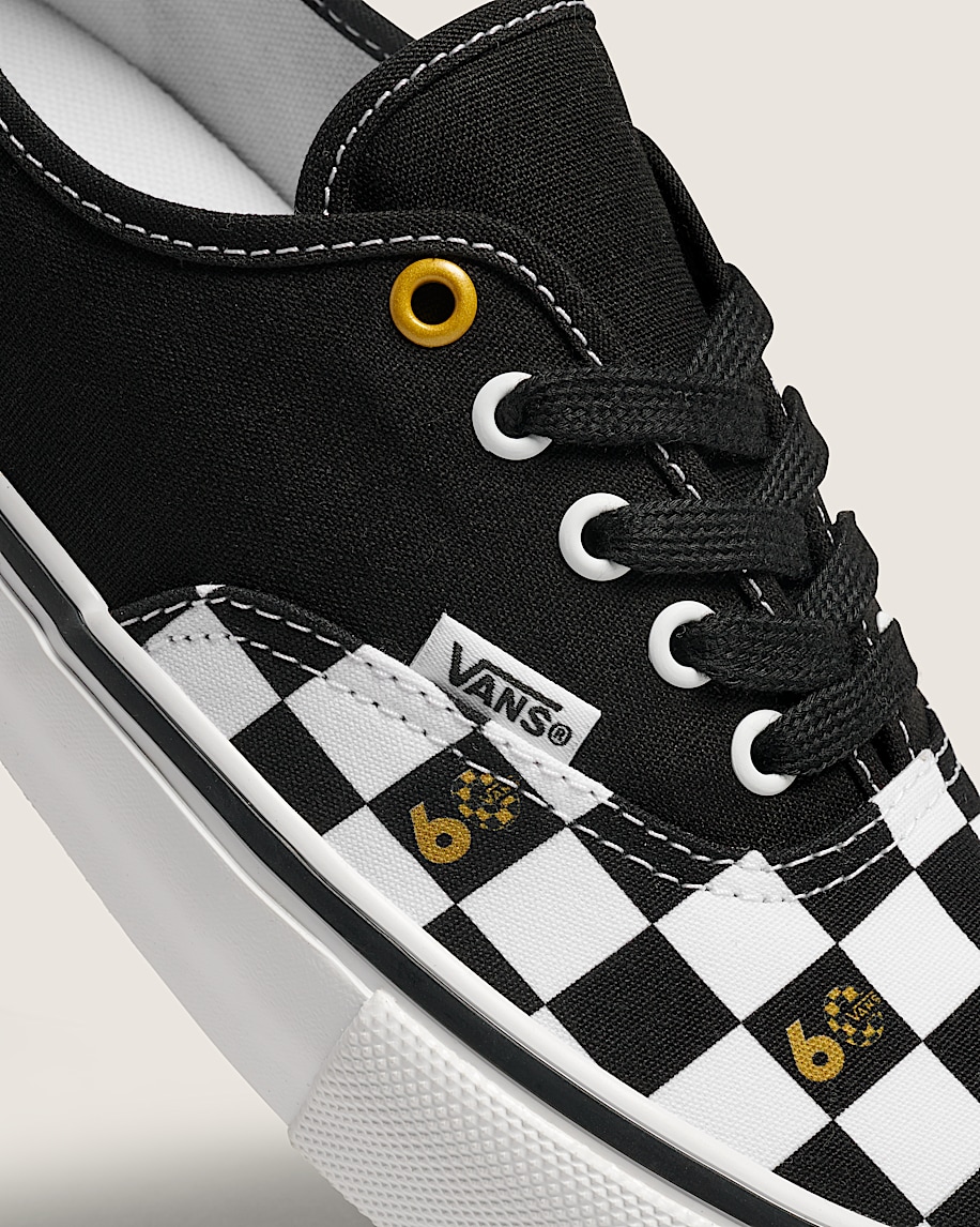 Van Doren Approved Skate Authentic Shoe VANS Checkerboard Black  True White ALT5