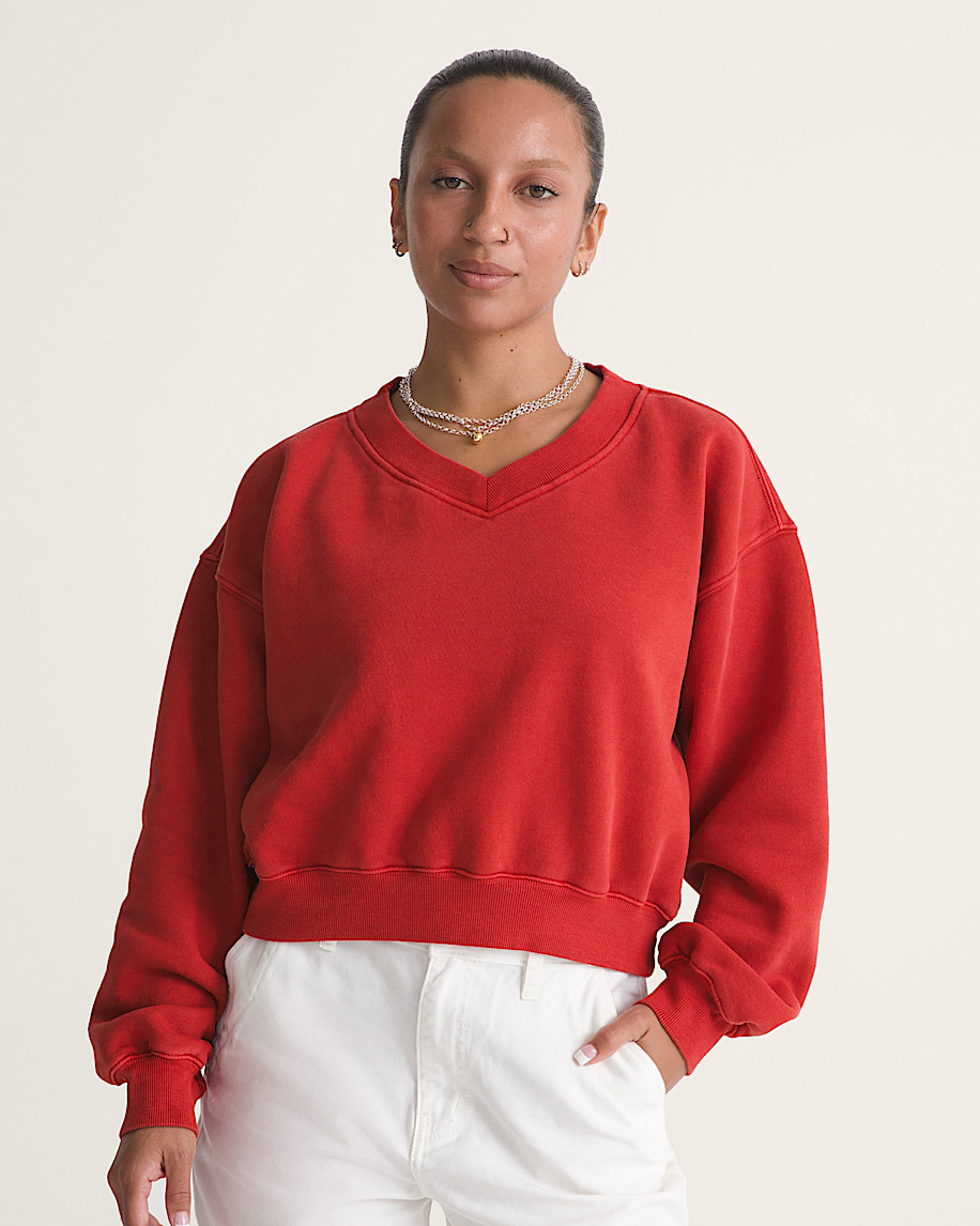 Easy V Sweatshirt VANS Red ALT2