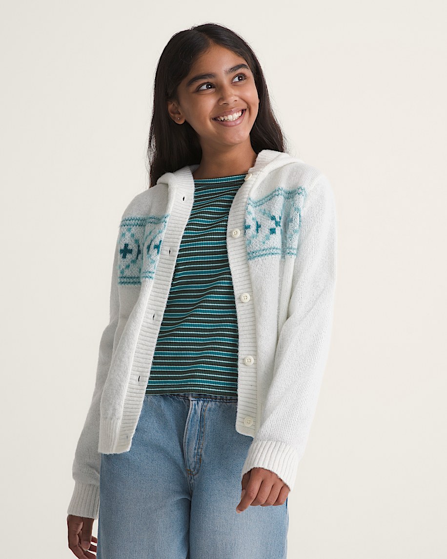 Kids Fiona Fair Aisle Sweater VANS Marshmallow White ALT2