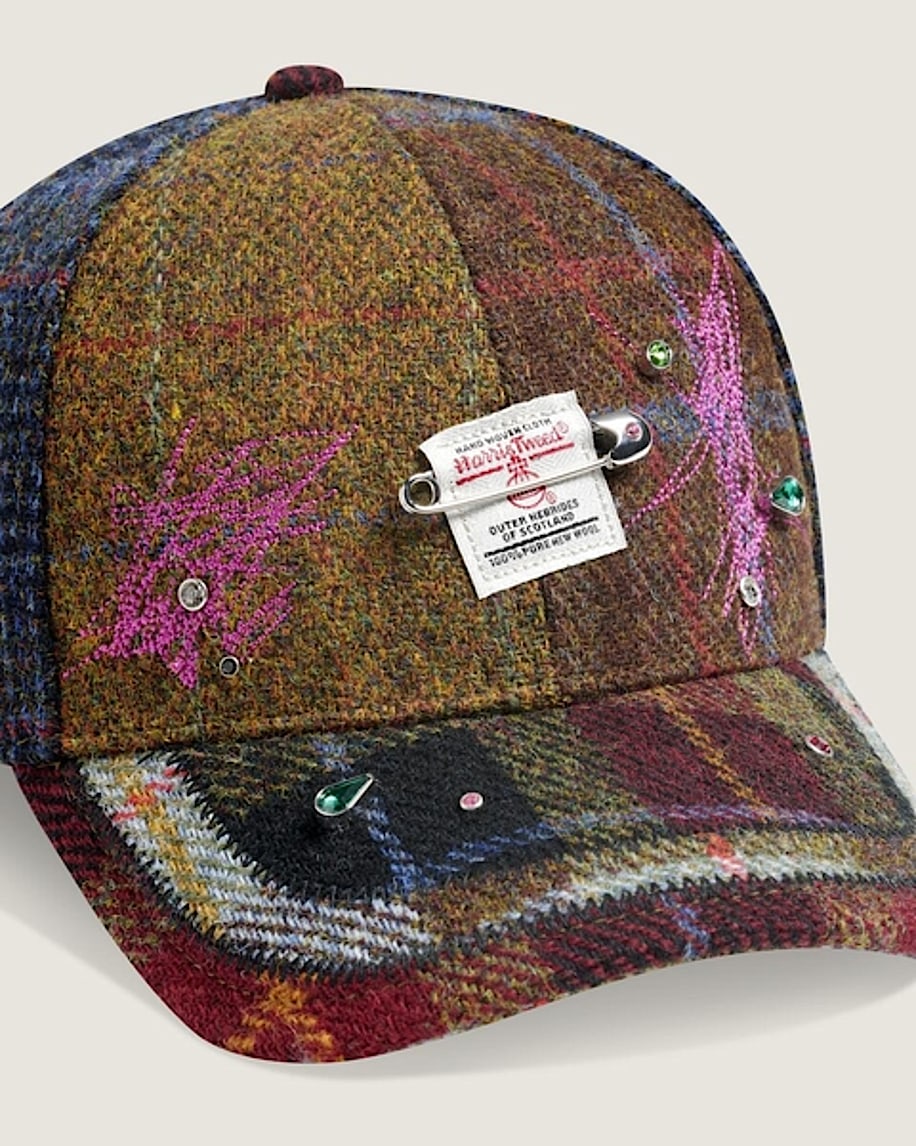 Vans X Harris Tweed Snapback Hat VANS Tweed Multi Brown ALT1