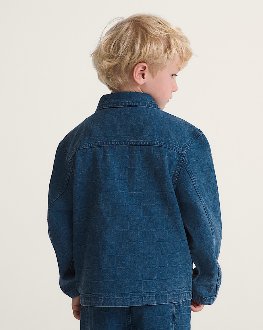 Little Kids Fullerton Denim Shacket VANS Indigo Blue ALT3