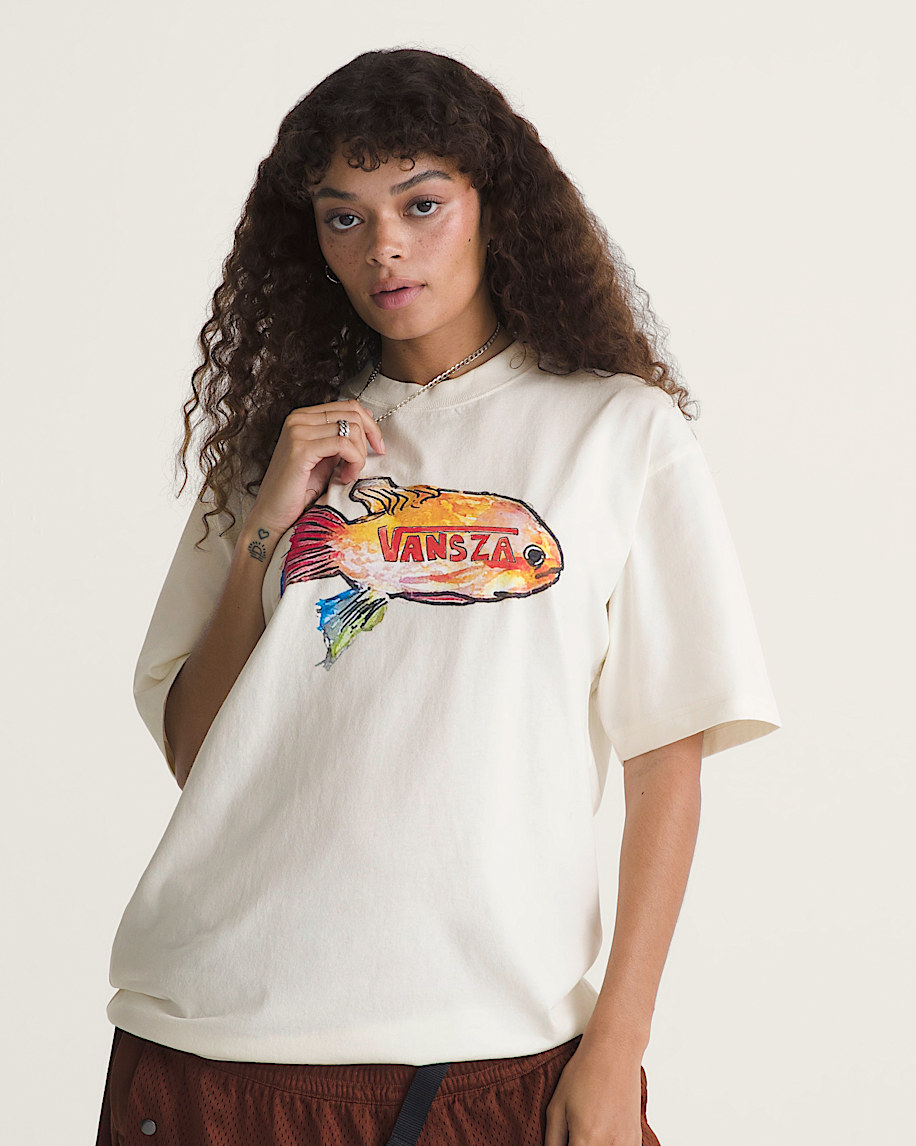 VANSZA Loose Fit Short Sleeve Tee VANS VANSZA Marshmallow White ALT2