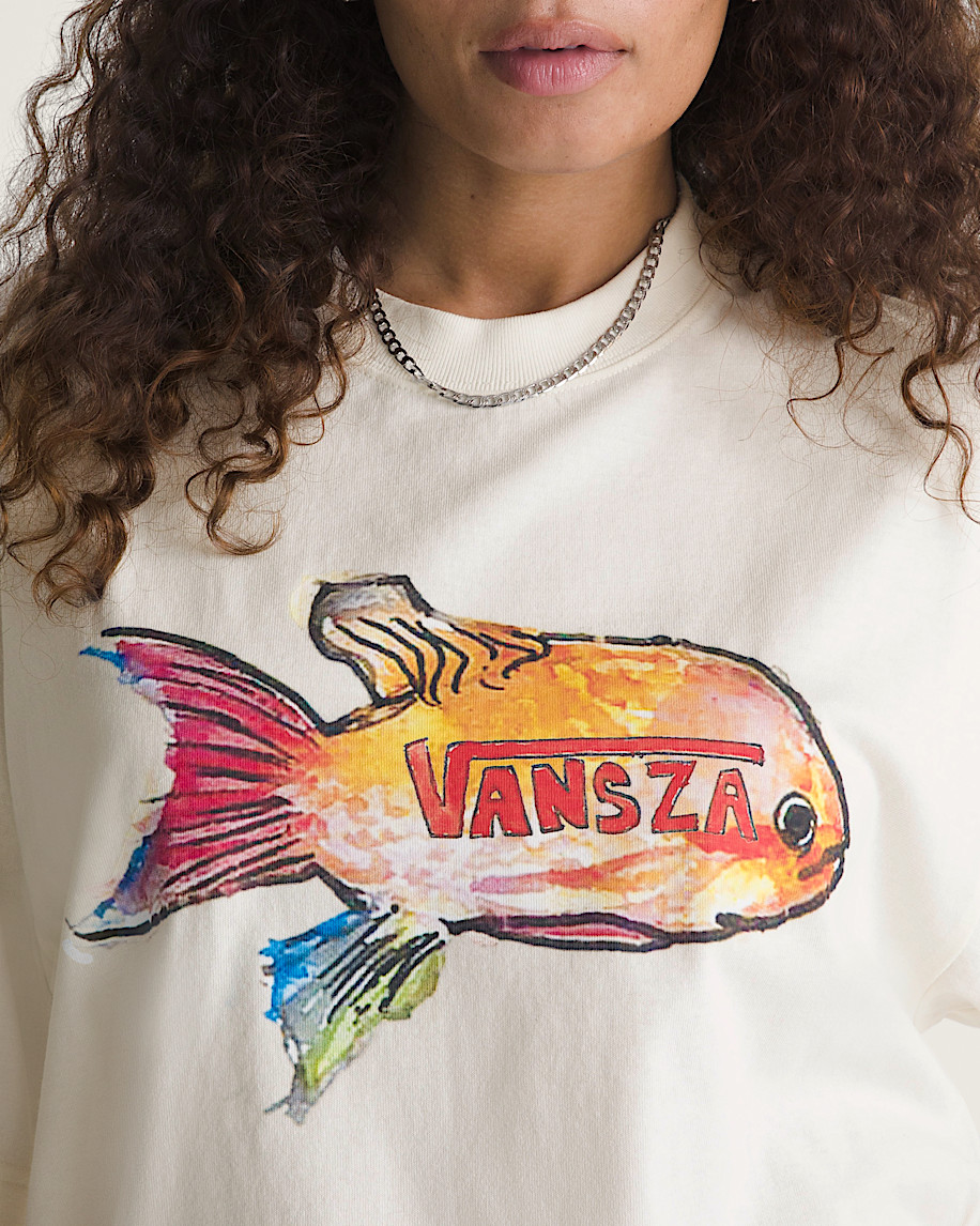 VANSZA Loose Fit Short Sleeve Tee VANS VANSZA Marshmallow White ALT6