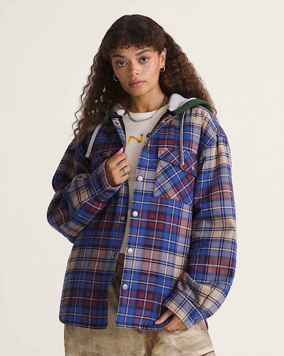 VANSZA Flannel Hoodie VANS VANSZA Deep Indigo Blue ALT2