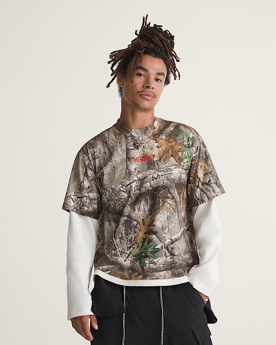 VANSZA Layer Long Sleeve Top VANS VANSZA Camo Green ALT4